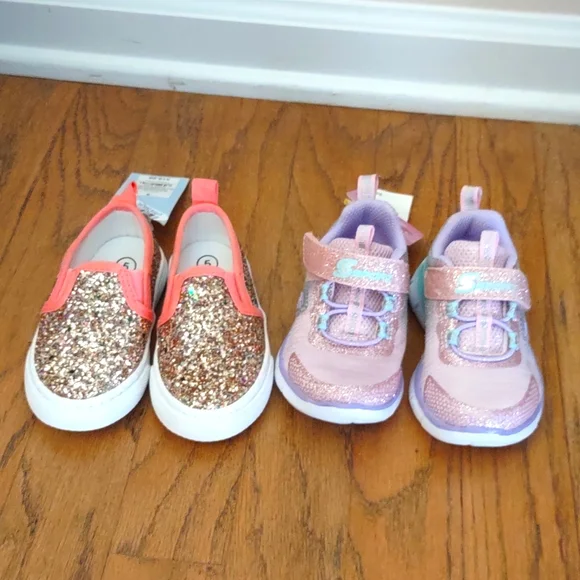 NWT Girls Infant Sneakers Size 5 - Cat and Jack - Picture 1 of 6